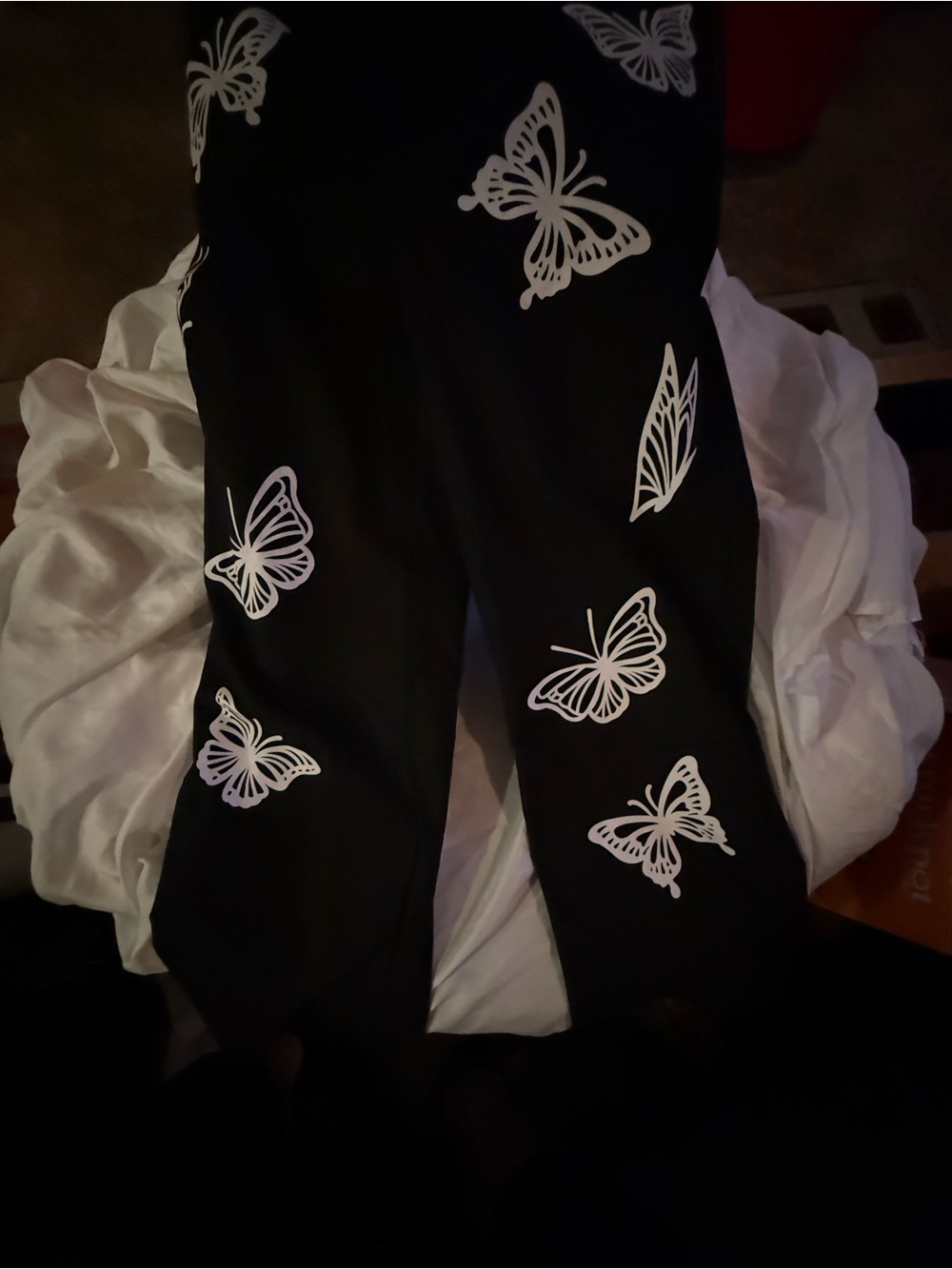 Wonen’s XL Black Butterfly Pants - never worn